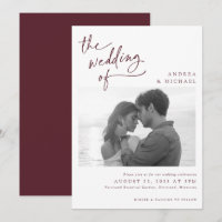 Boda de fotografía moderna de Merlot Wine Burgundy