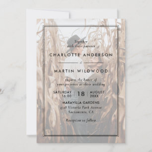 Invitación Boda de fotografía moderna en blanco y negro