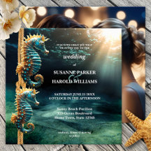 Boda de fotografía oceánica nautical Seahorse