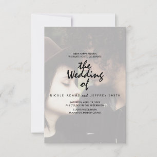 Invitación Boda de fotografía personalizado   Boda de tipogra
