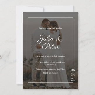 Invitación Boda de fotografía Personalizado elegante