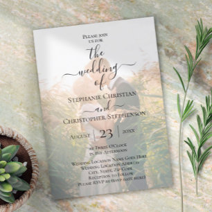 Invitación Boda de fotografía por sobreimpresión de guión fes
