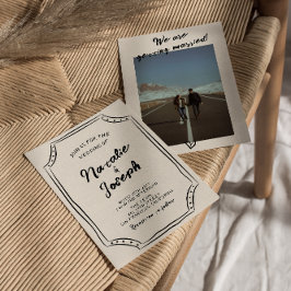 Invitación Boda de fotografía rápida y humorística moderna co