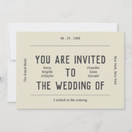 Invitación Boda de fotografía retro negro y blanco moderno
