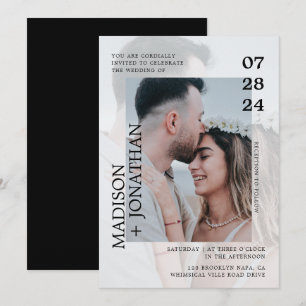 Invitación Boda de fotografía romántico moderno y elegante
