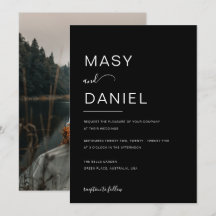 Boda de fotografía romántico negro elegante minima