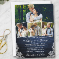 Boda de fotografía Rustic Blue Wood Lace 4