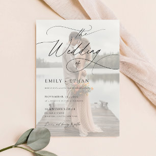 Invitación Boda de fotografía simple y elegante