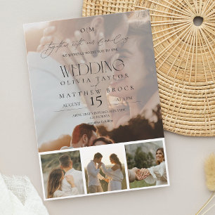 Invitación Boda de fotografía simple y elegante