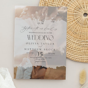 Invitación Boda de fotografía simple y elegante