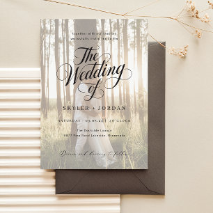 Invitación Boda de fotografía simple y moderna de sobreimpres