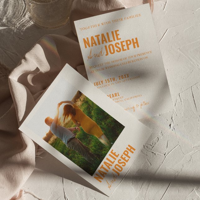 Invitación Boda de fotografía tradicional colorido y moderno (Subido por el creador)