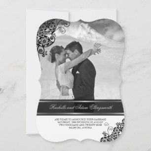 Invitación Boda de fotografía Vintage Floral Paisl
