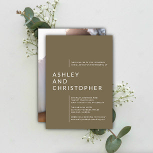 Invitación Boda de fotografías de nombres aislados de color m