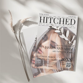 Invitación Boda de fotografías editoriales de estilo de revis