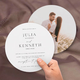 Invitación Boda de fotografías minimalistas en blanco y negro
