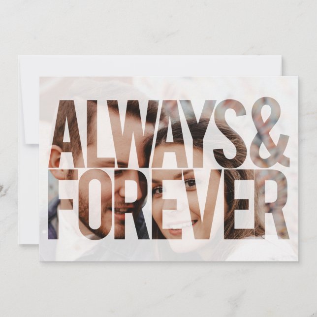 Invitación Boda de fotograma de Personalizado siempre y siemp (Anverso)