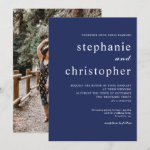 Boda de fotos azul de la Marina con escritura Mini