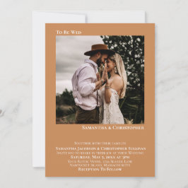 Invitación Boda de fotos de Be Wed Minimalista Golden Tan