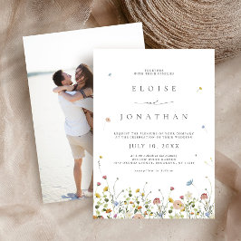 Invitación Boda de fotos de Boho Floral en el jardín floral d