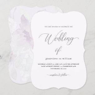Invitación Boda de fotos de color de agua suave sobre la cubi