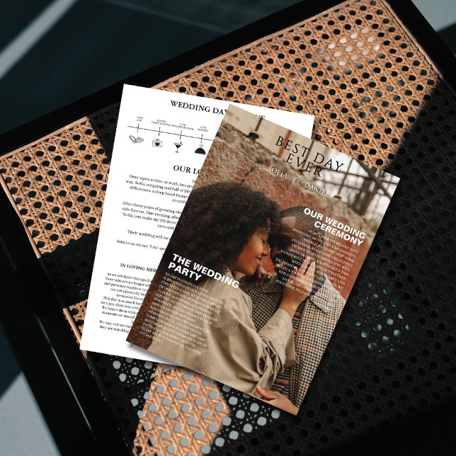 Invitación Boda de fotos de la cronología de detalles de la r (Subido por el creador)