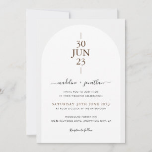 Invitación Boda de fotos de la puerta gris blanca de marfil d