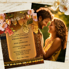 Invitación Boda de fotos de las luces de cadena temática del