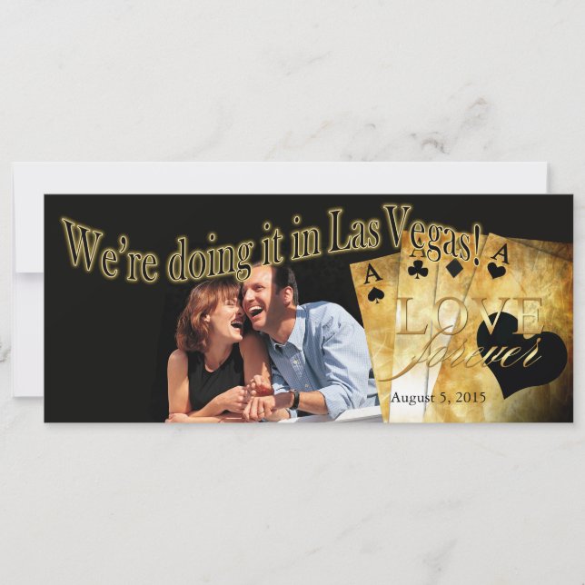 Invitación Boda de fotos de Las Vegas Deluxe (Anverso)