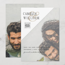 Invitación Boda DE FOTOS DE LeahG CÓDIGO QR REVP FECHA DE GUA