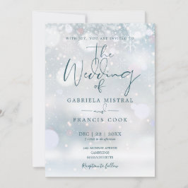 Invitación Boda de fotos de nieve guiada por guión de inviern