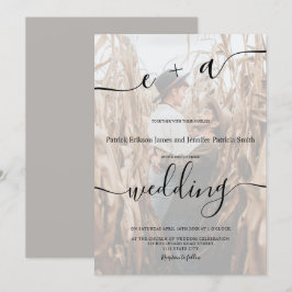 Invitación Boda de fotos de secuencias de comandos de iniciac