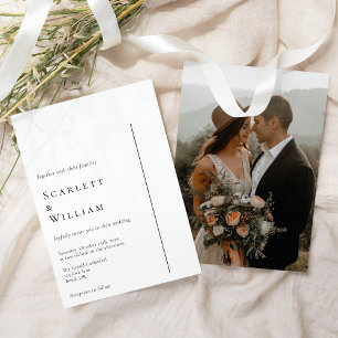 Invitación Boda de fotos minimal simple y moderno