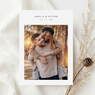 Invitación Boda de Fotos Minimalista Rústica