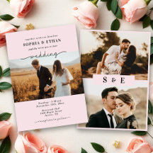 Boda de Fotos Rosa Romántico