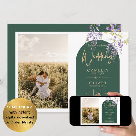 Invitación Boda de FOTOS todo en1 presupuesto Wisteria Código