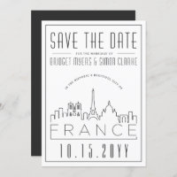 Boda de Francia | Estilizado Skyline Guardar la fe