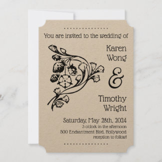 Invitación Boda de fresa con sabor a vintage