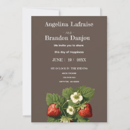 Invitación Boda de fresa de vintage