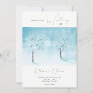 Invitación Boda de frescura de invierno