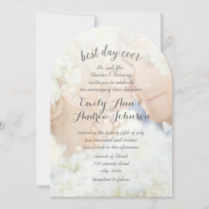 Invitación Boda de fuentes de carbón vegetal de Damask Best D