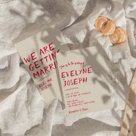 Invitación Boda de Funky Moderno, Colorido Y Retro