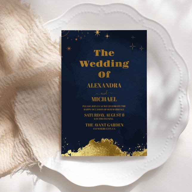 Invitación Boda de Galaxia Celeste Noche Starry (Subido por el creador)