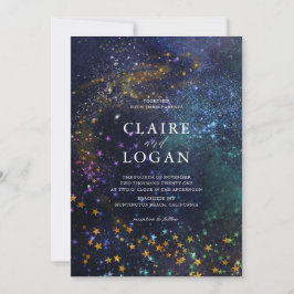 Invitación Boda de Galaxia Celeste Noche Starry