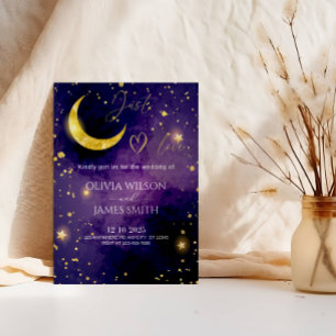 Invitación Boda de Galaxia de Lujo - Fiesta de Noche Estrella