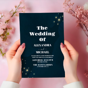 Invitación Boda de Galaxia Teal Universo Estrellado Espacio E