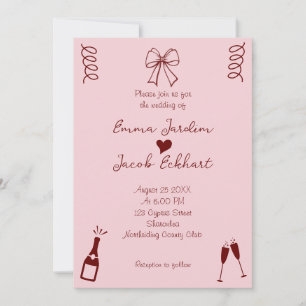 Invitación Boda de Garabatos Caprichosos Modernos