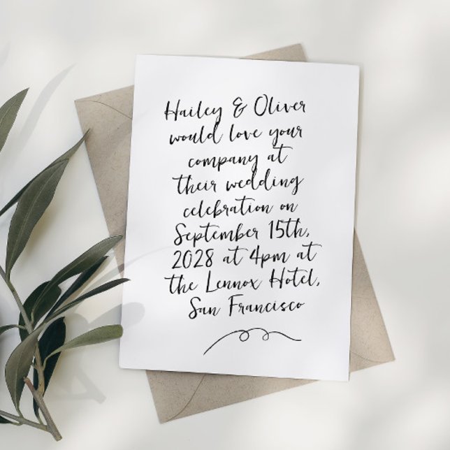 Invitación Boda de garabatos de diseño moderno y sensacional (Subido por el creador)