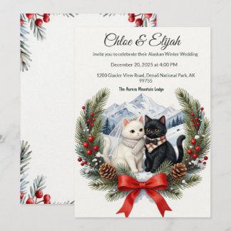 Invitación Boda de gato alaskeña DIY