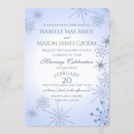 Invitación Boda de gemas de copo de nieve